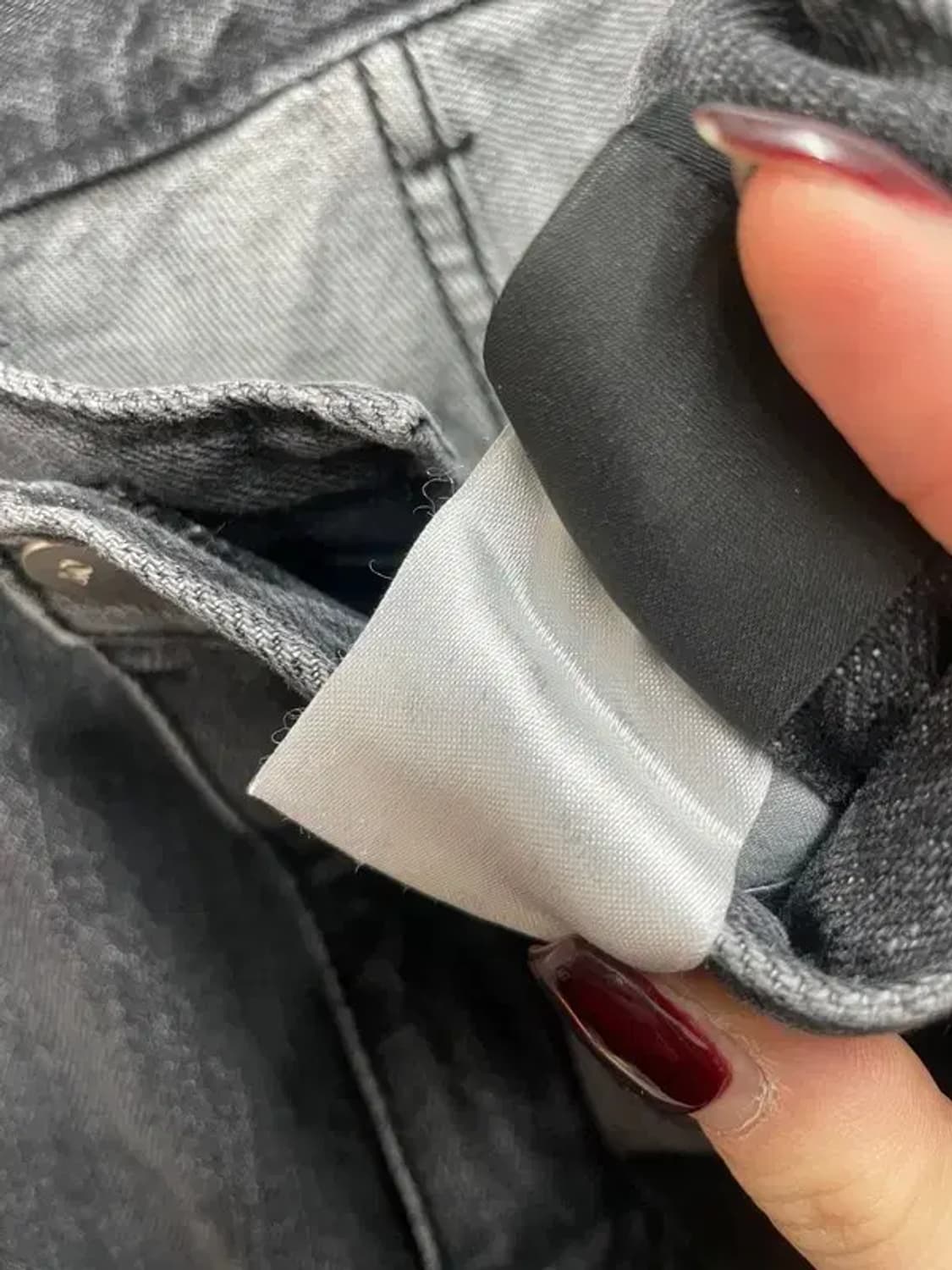 2 오와이 패치로고 워싱 데님 팬츠 와이드진 블랙 상품이미지7