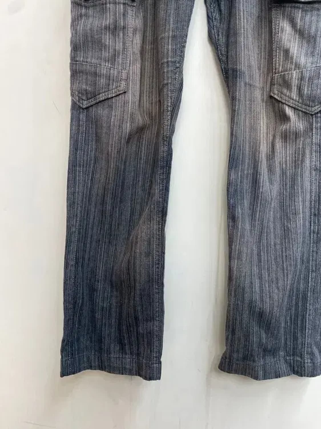 32 jpn 워싱 포켓 오일진 데님 팬츠 슬림핏 상품이미지3