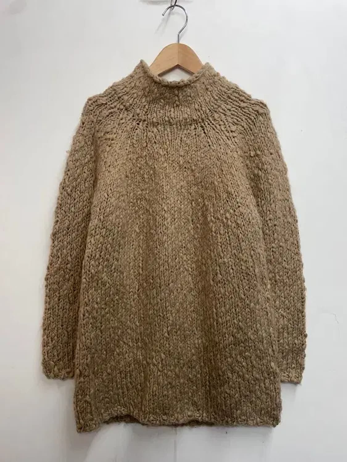 프리 FRAY I.D 오버핏 여자 부클 하이넥 니트 스웨터 상품이미지2