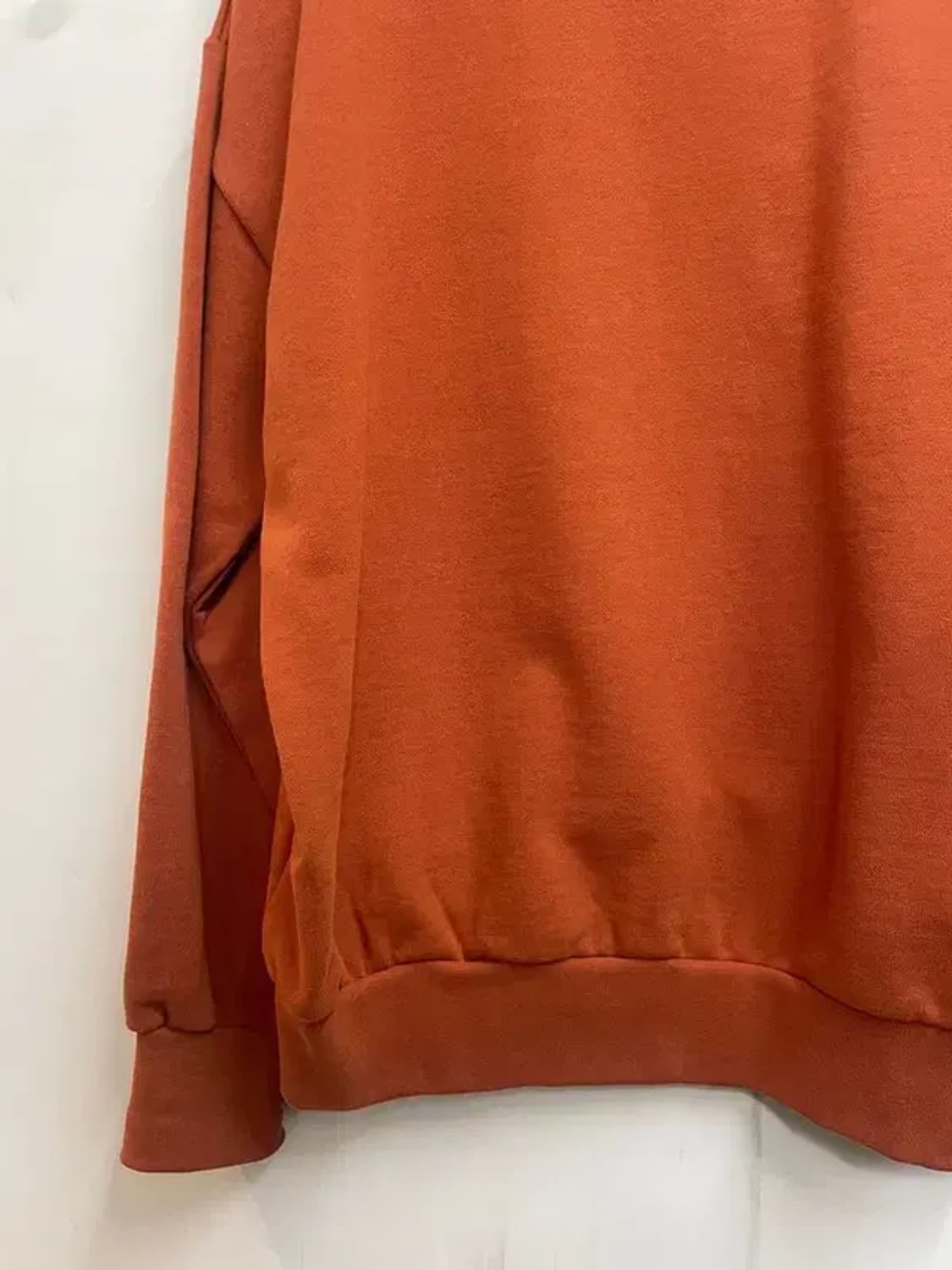 라지 지제뮤지엄 브이넥 스웻 셔츠 맨투맨 오렌지 상품이미지8