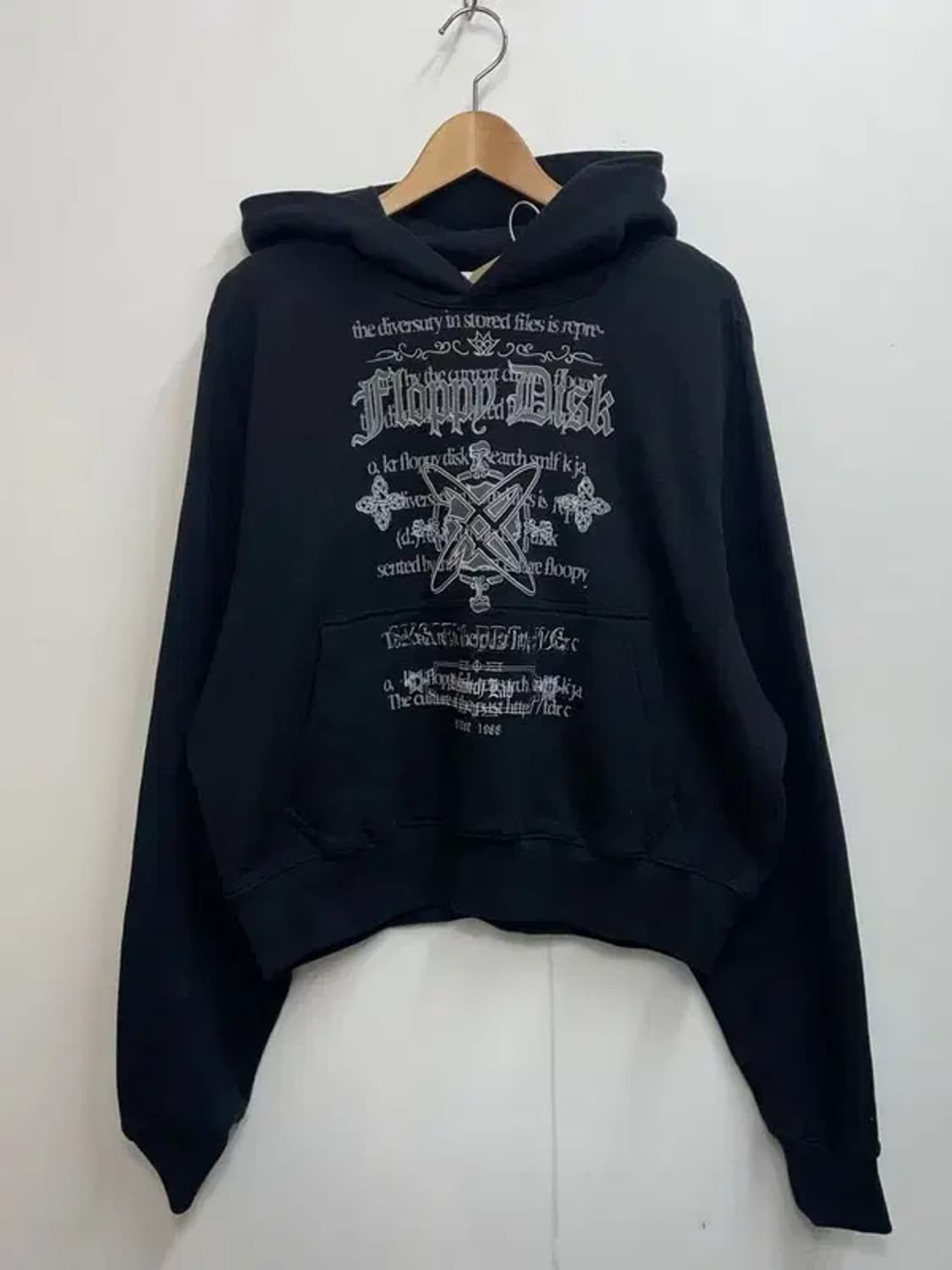 스몰 미사용 에프디알 패턴오버핏 후드 후디 블랙 상품이미지2