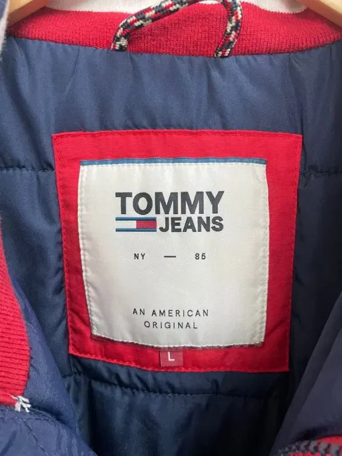 라지 타미 진스 컬러블록 투톤 배색 패딩 다운 점퍼 상품이미지5