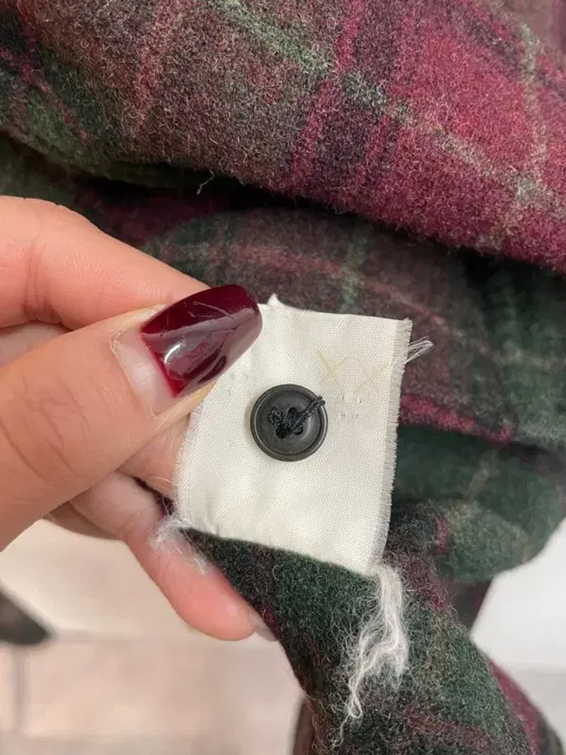 95 폴로랄프로렌 기모 올드스쿨 체크 셔츠 데미지 존재 상품이미지7