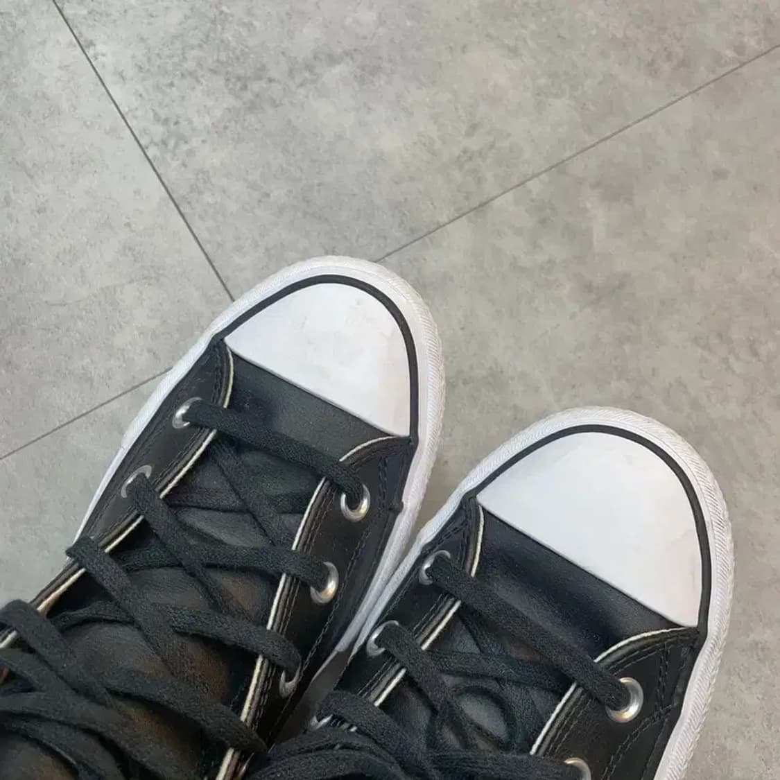 250 컨버스 척 테일러 올스타 리프트 하이 블랙 화이트 상품이미지2