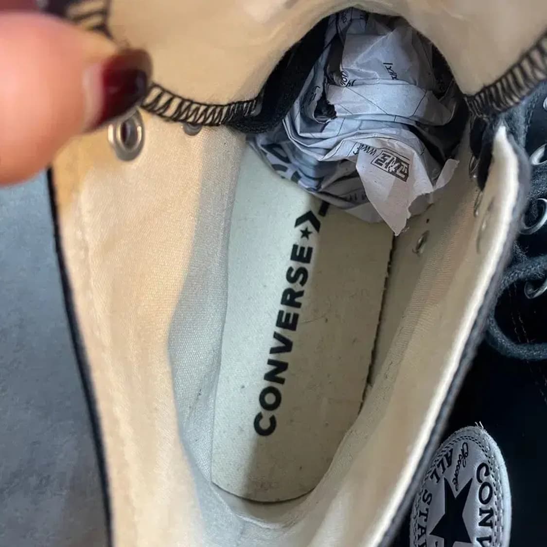 250 컨버스 척 테일러 올스타 리프트 하이 블랙 화이트 상품이미지5