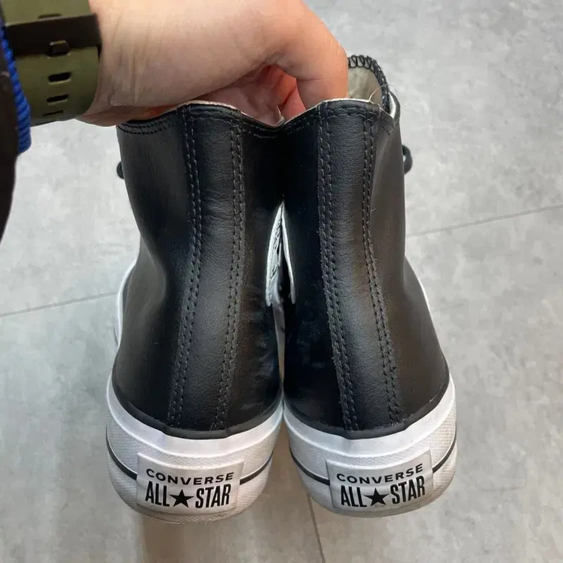 250 컨버스 척 테일러 올스타 리프트 하이 블랙 화이트 상품이미지8