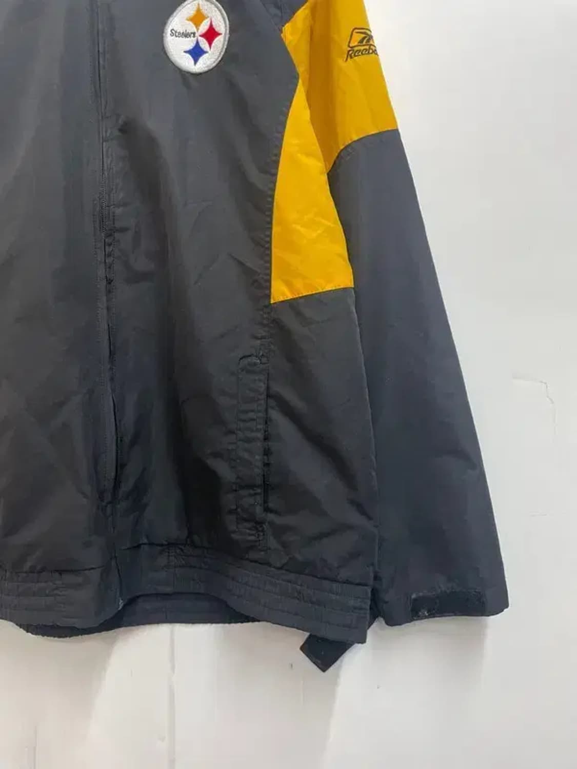XL NFL 리복 피츠버그 스틸러스 바람막이 자켓 블랙 상품이미지3