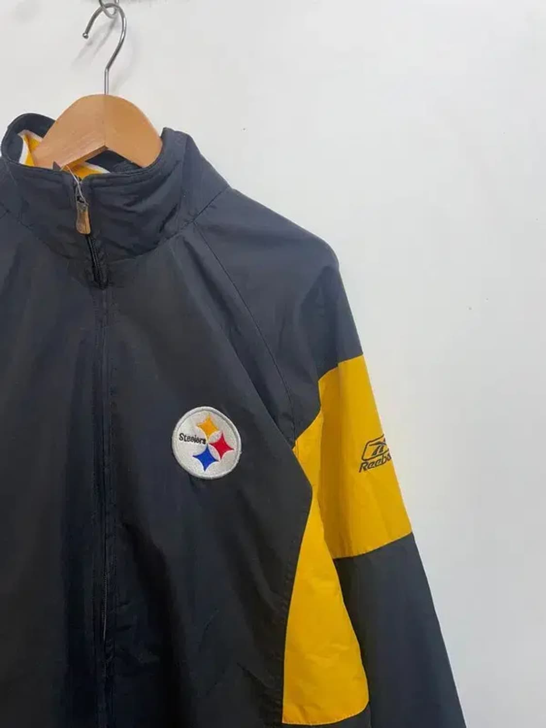 XL NFL 리복 피츠버그 스틸러스 바람막이 자켓 블랙 상품이미지4