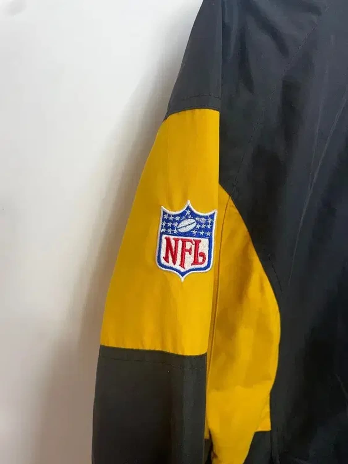 XL NFL 리복 피츠버그 스틸러스 바람막이 자켓 블랙 상품이미지5