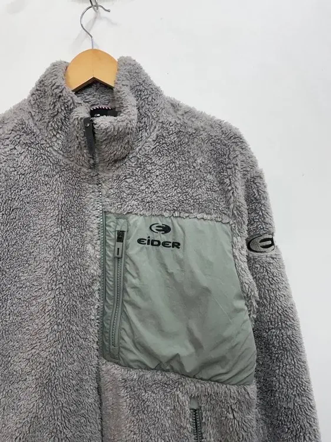 라지 아이더 겨울 뽀글이 후리스 플리스 자켓 그레이 상품이미지4