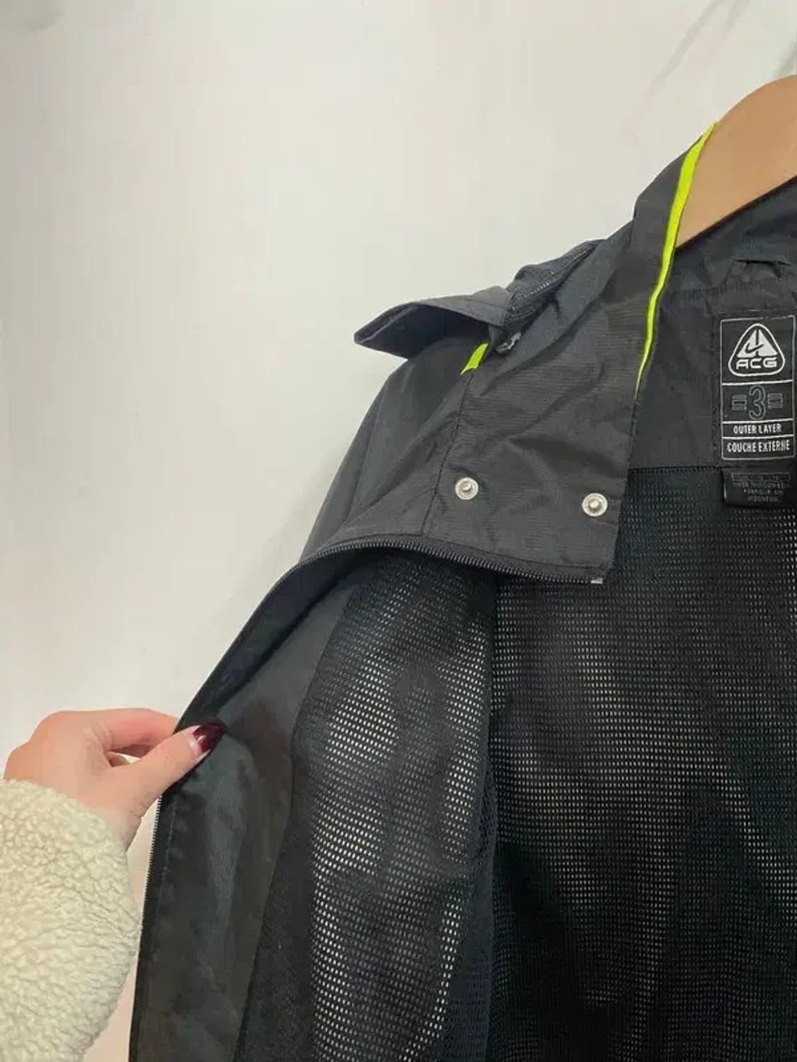 XL 90s 나이키 올드스쿨 acg 윈드러너 바람막이 자켓 블랙 상품이미지6