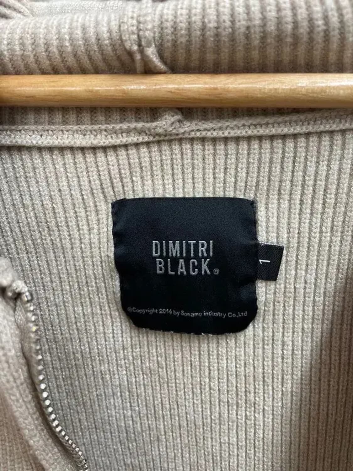 1 디미트리블랙 투웨이 헤비웨이트 케이블 니트 후드 집업 아이보리 상품이미지5