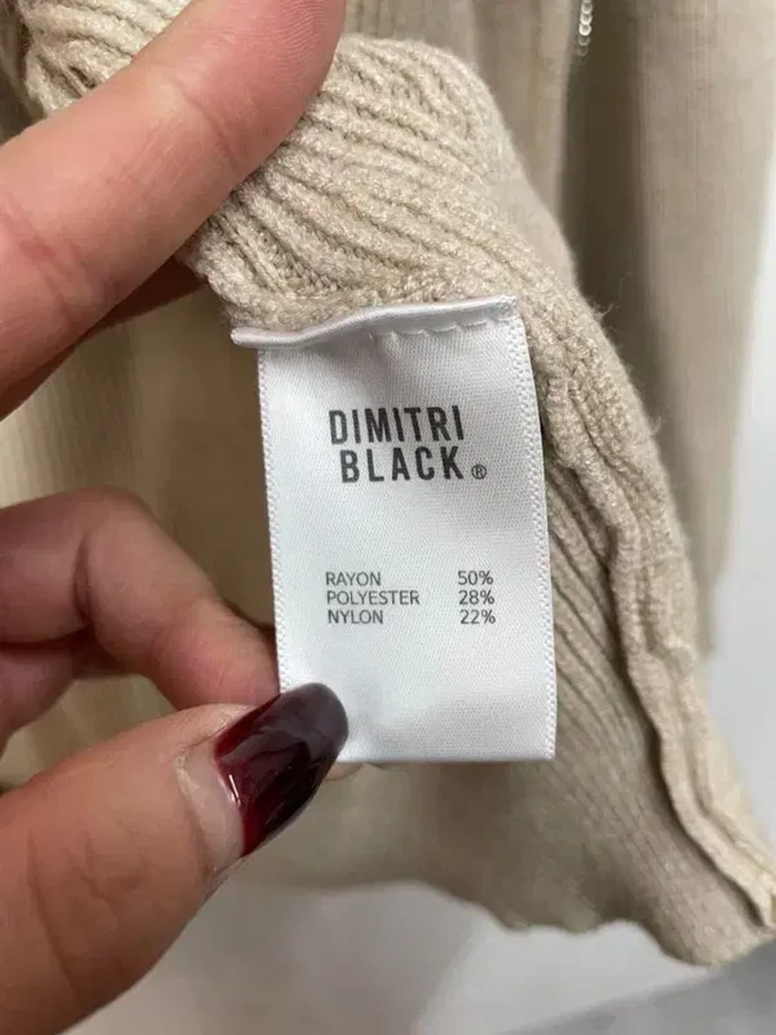 1 디미트리블랙 투웨이 헤비웨이트 케이블 니트 후드 집업 아이보리 상품이미지7