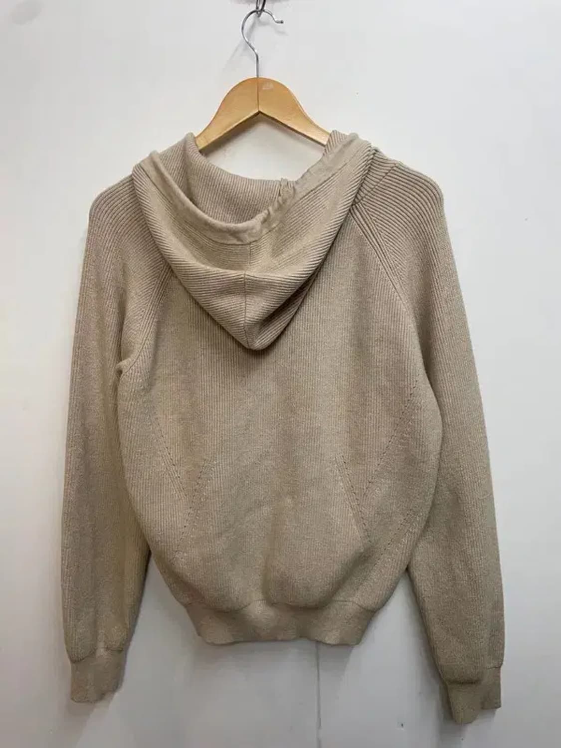 1 디미트리블랙 투웨이 헤비웨이트 케이블 니트 후드 집업 아이보리 상품이미지8