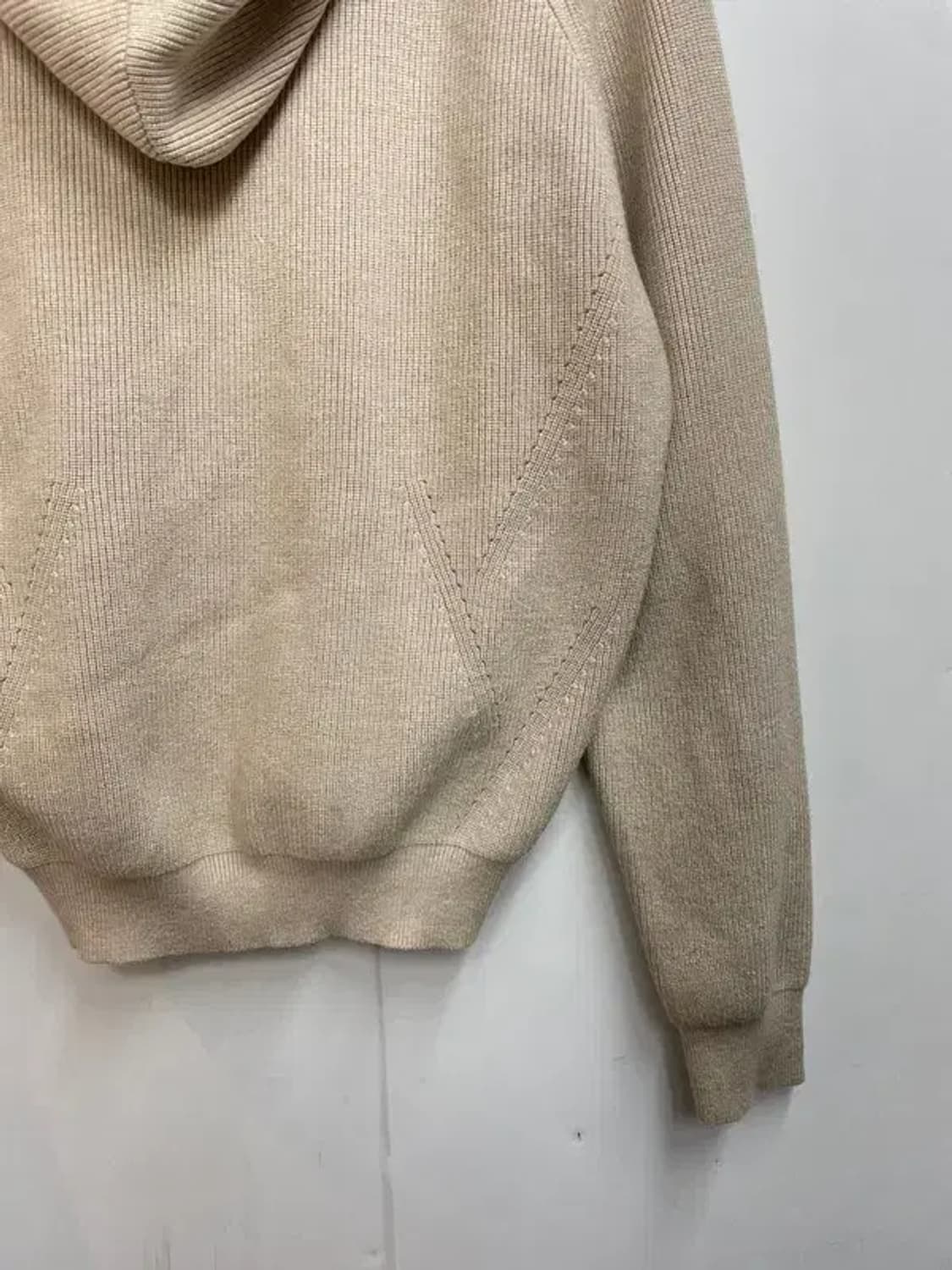 1 디미트리블랙 투웨이 헤비웨이트 케이블 니트 후드 집업 아이보리 상품이미지9