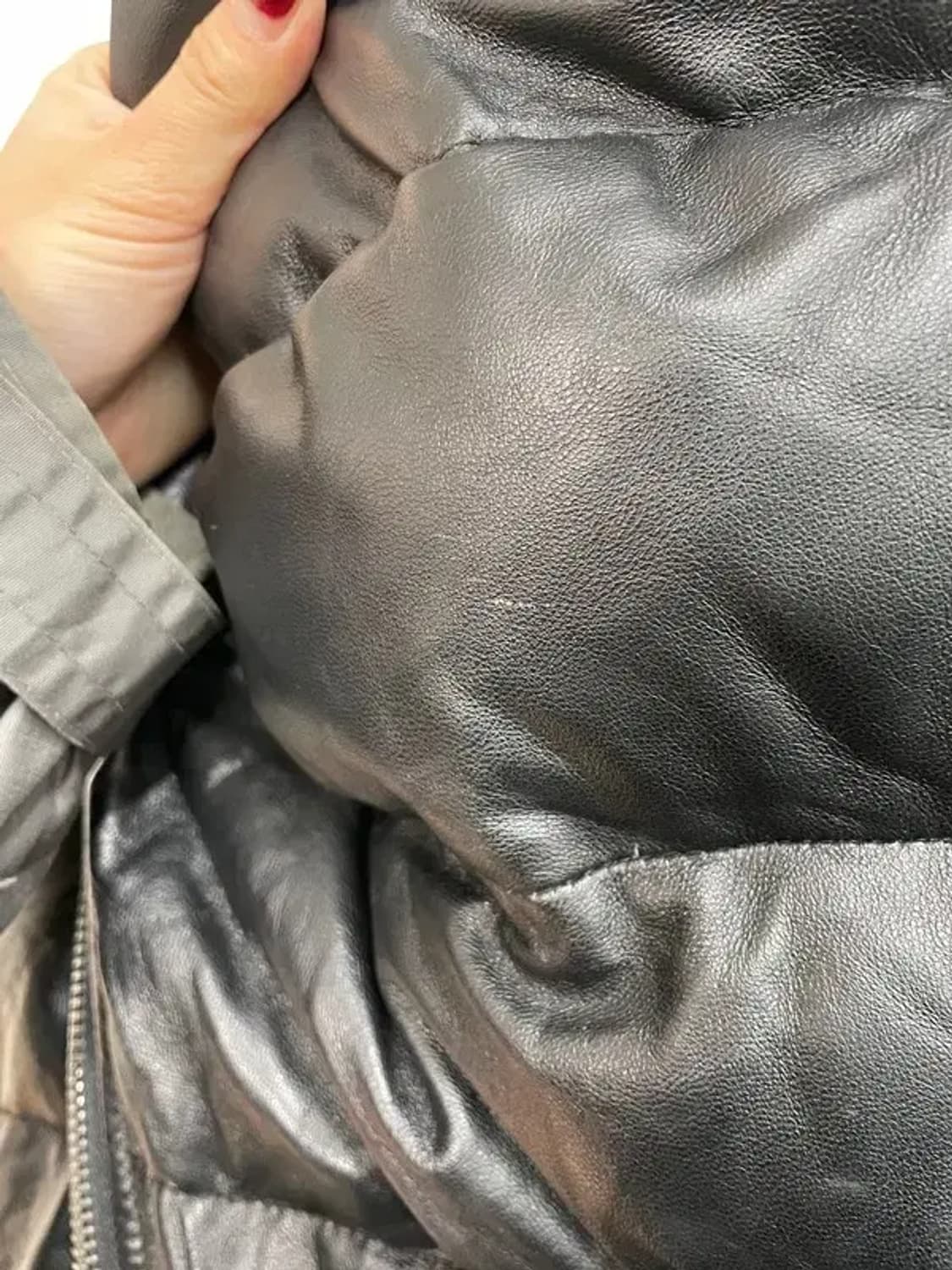 이쥬컬렉션 양가죽 레더 사선 점퍼 자켓 상품이미지5