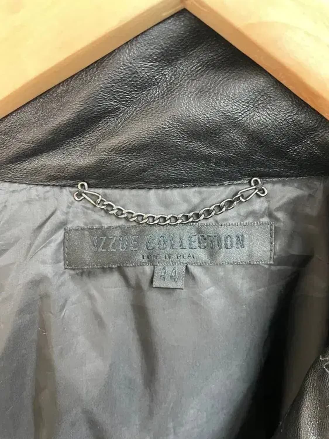 이쥬컬렉션 양가죽 레더 사선 점퍼 자켓 상품이미지8