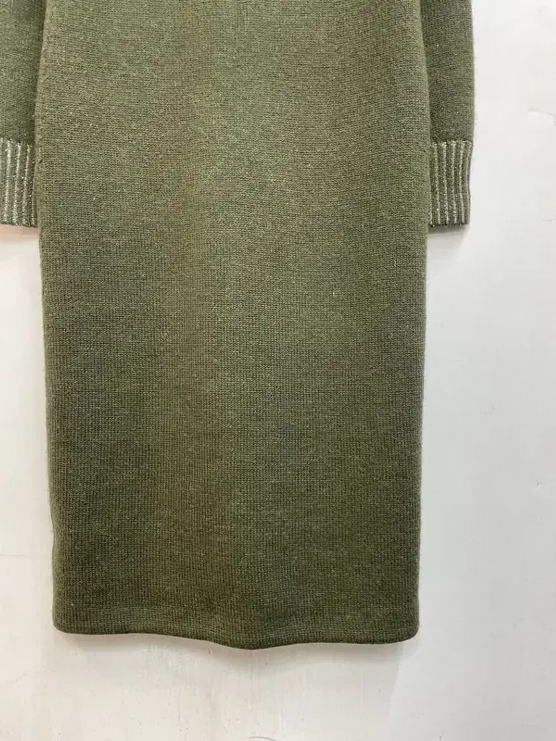 미디움 폴로 진스 카키 버튼 후디드 롱 니트 가디건 카키 상품이미지9