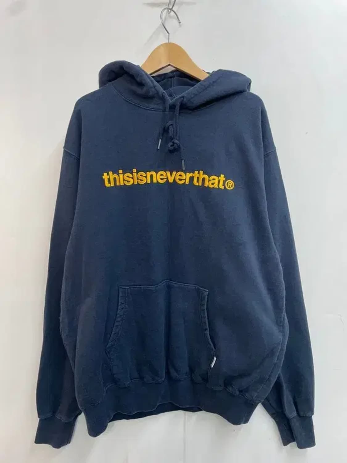 라지 디스이즈네버댓 T-로고 후드티 네이비 상품이미지2