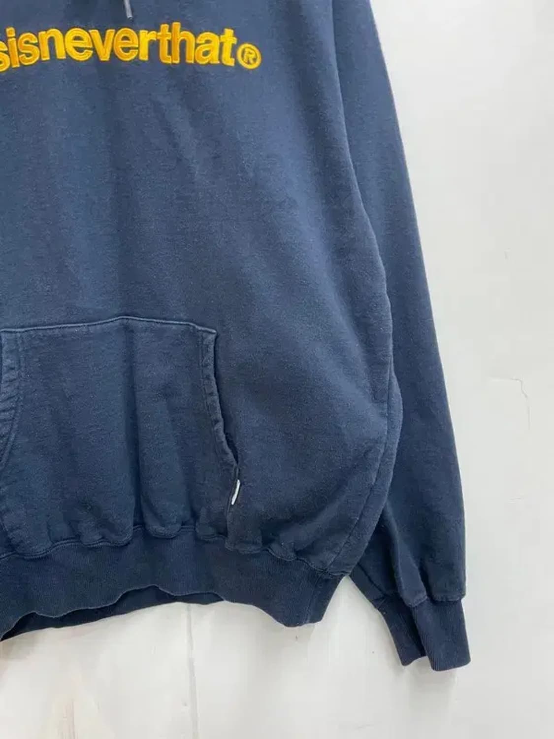 라지 디스이즈네버댓 T-로고 후드티 네이비 상품이미지3
