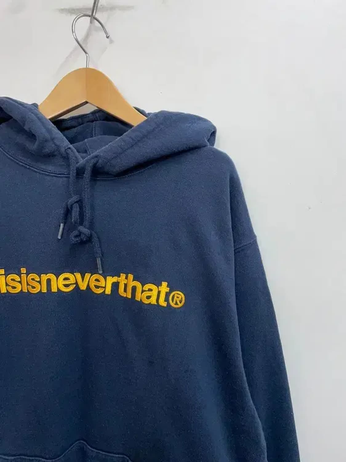 라지 디스이즈네버댓 T-로고 후드티 네이비 상품이미지4