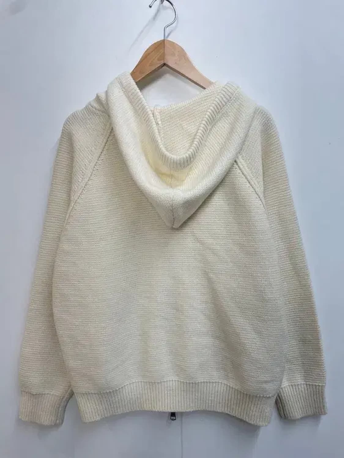 스몰 마리떼 프랑소와 저버 양모 니트 후드 집업 아이보리 상품이미지8
