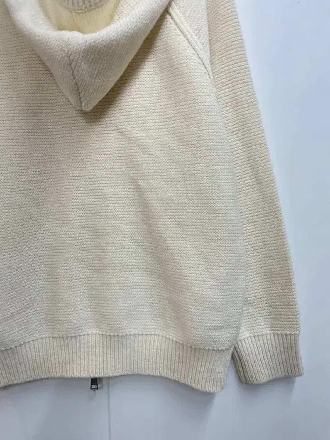 스몰 마리떼 프랑소와 저버 양모 니트 후드 집업 아이보리 상품이미지9