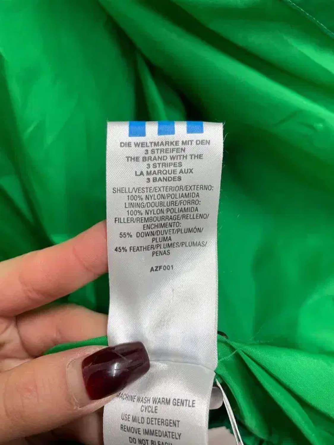 미디움 아디다스 파이어버드 덕다운 올드스쿨 푸퍼 패딩 그린 상품이미지8