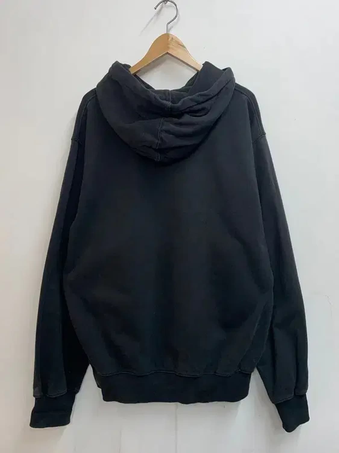 라지 디스이즈네버댓 로고 오버핏 블랙 후드 티셔츠 상품이미지7