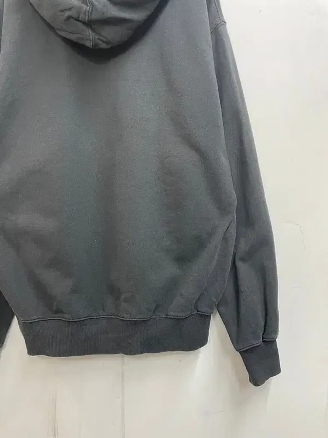 라지 디스이즈네버댓 로고 오버핏 블랙 후드 티셔츠 상품이미지8