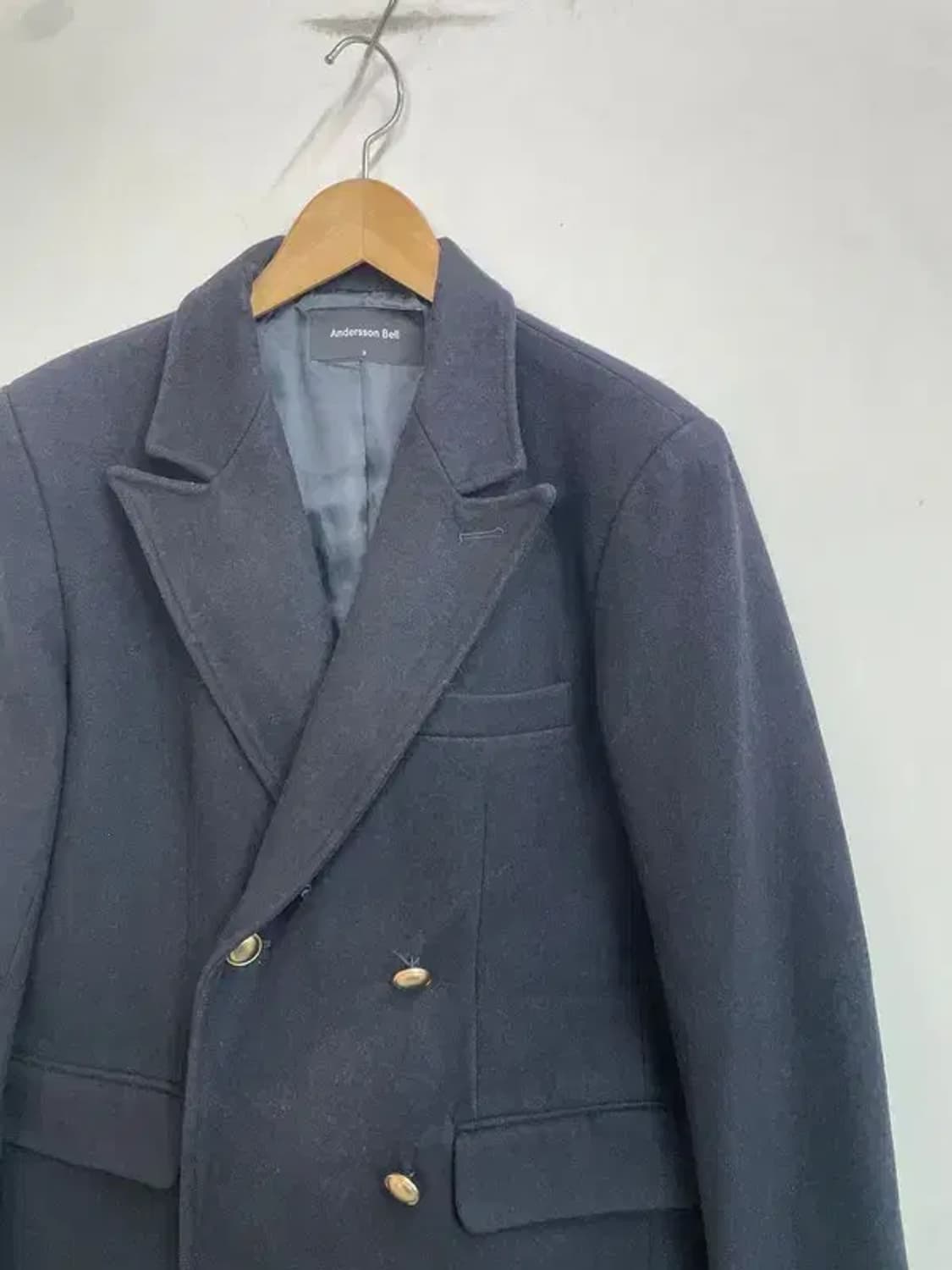 스몰 앤더슨벨 울자켓 네이비 스몰 언발란스 디자인 상품이미지4