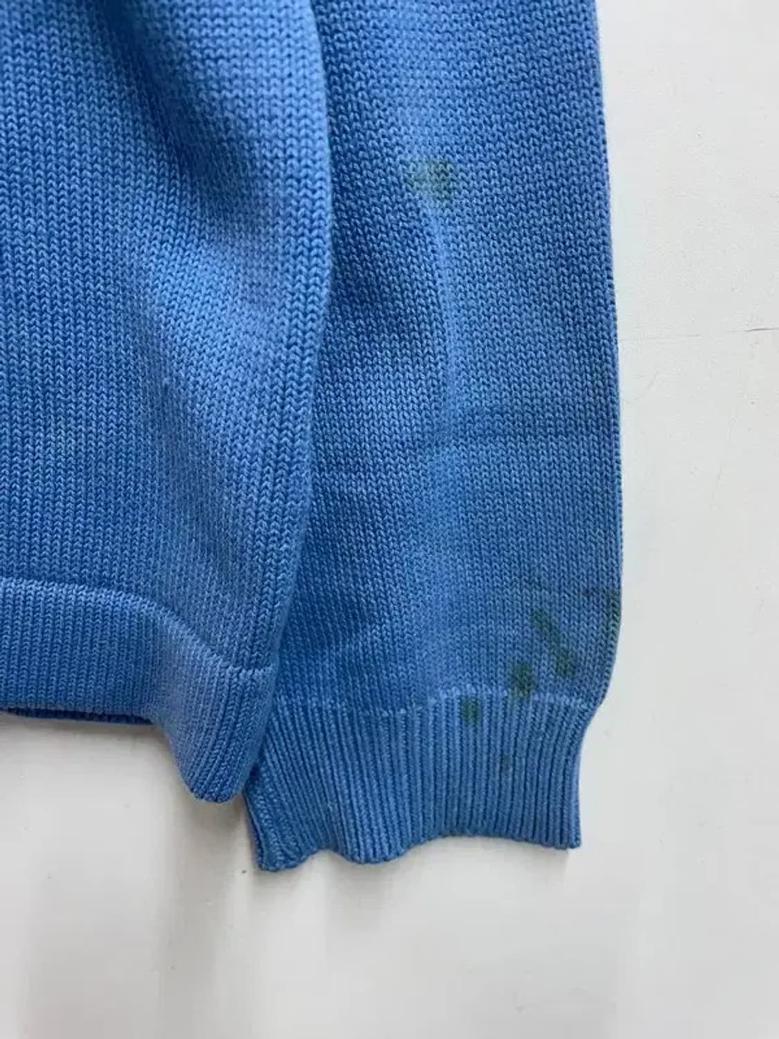 90s 올드스쿨 푸부 오버핏 로고 블루 니트 상품이미지5