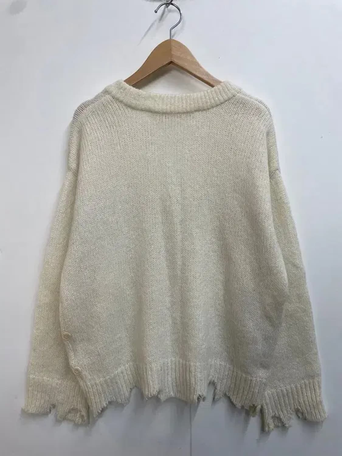 미디움 인사일런스 데미지 랩 가디건 아이보리 상품이미지10