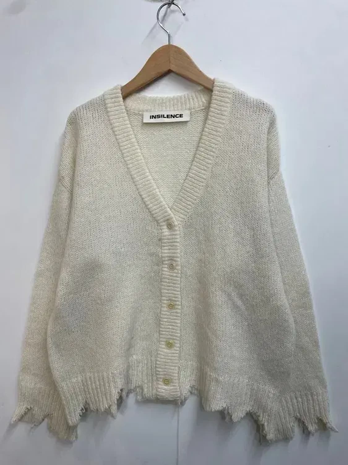 미디움 인사일런스 데미지 랩 가디건 아이보리 상품이미지2