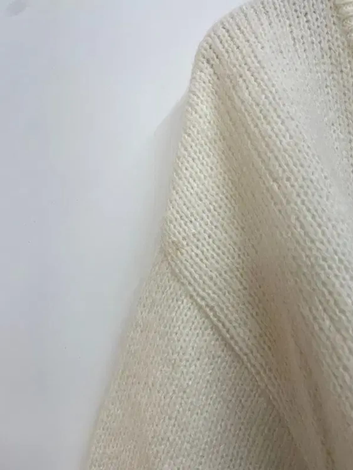 미디움 인사일런스 데미지 랩 가디건 아이보리 상품이미지6