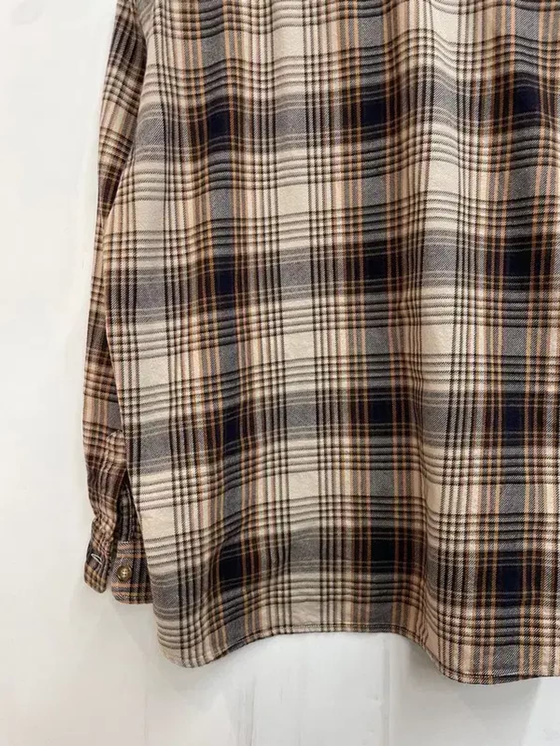 라지 에피그램 브라운 체크 포켓 긴팔 셔츠 상품이미지9