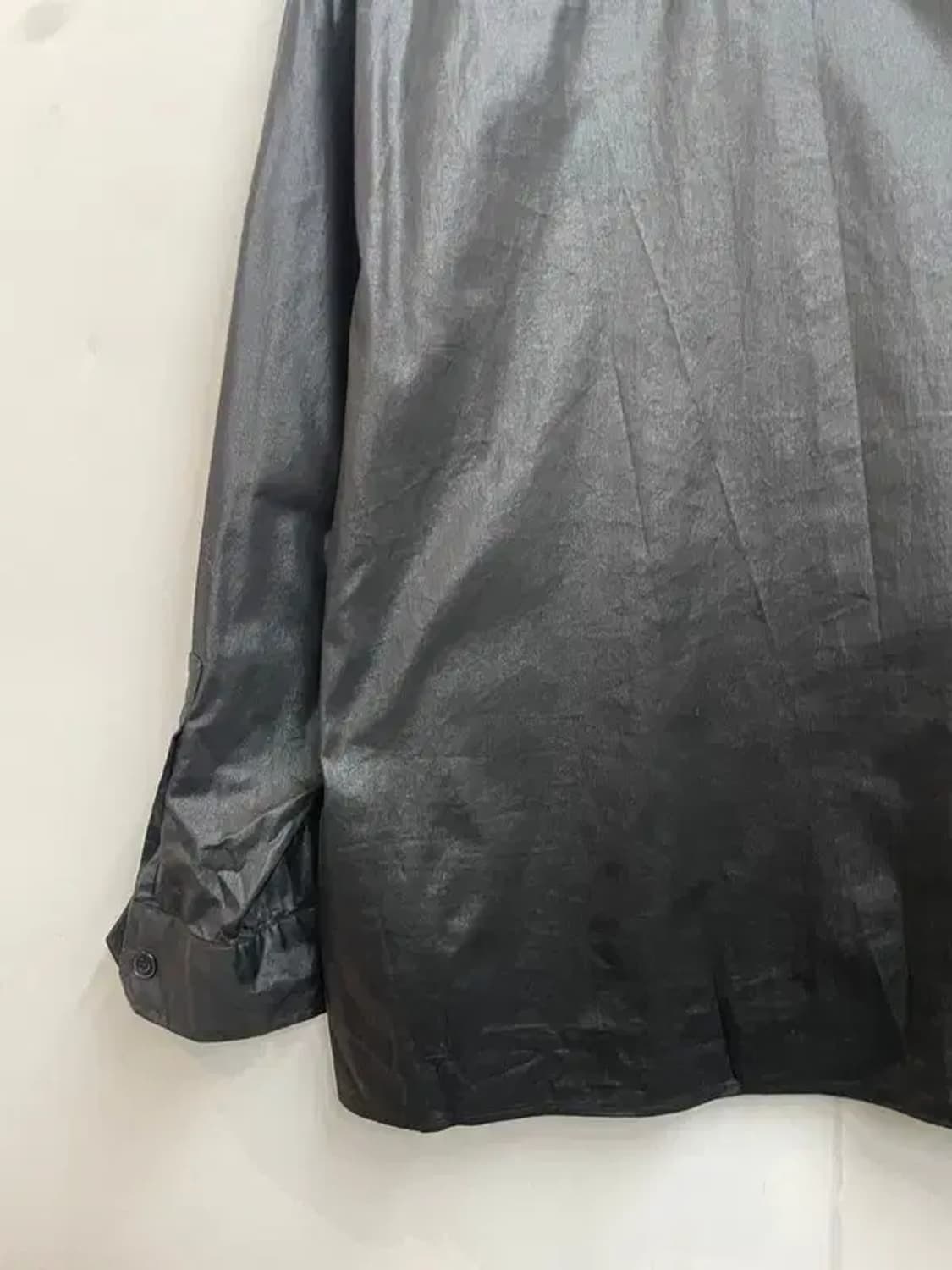 라지 인사일런스 코티드 코튼 친츠 셔츠 블랙 상품이미지10