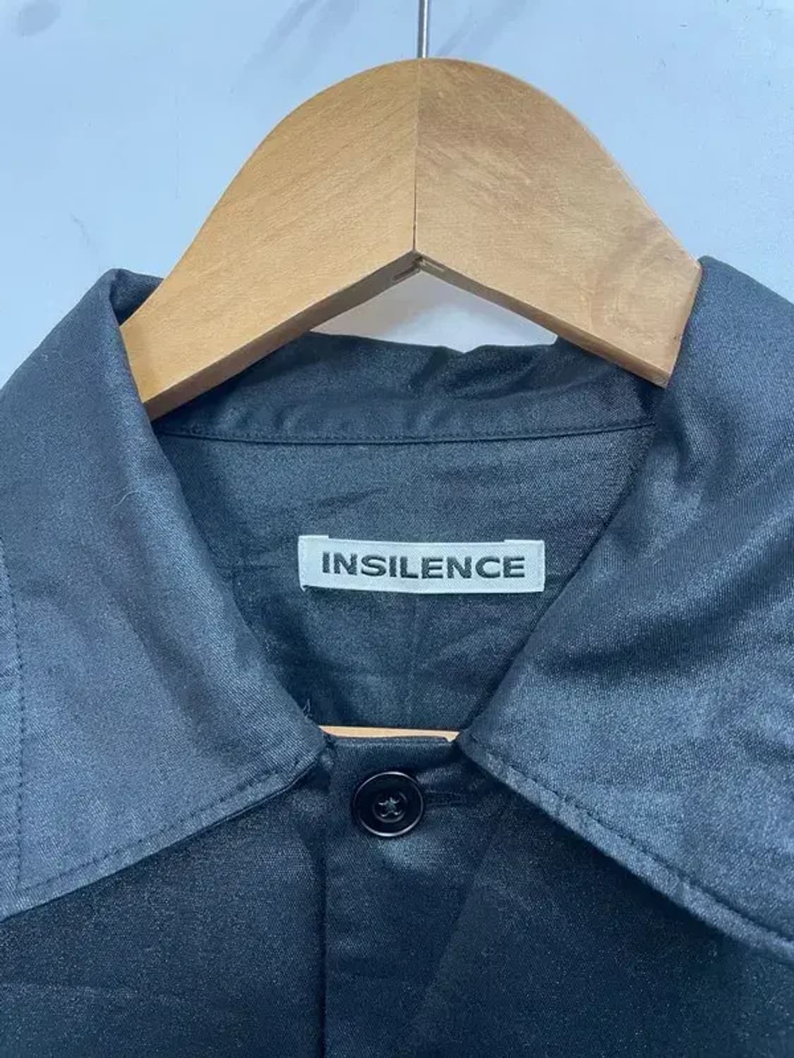 라지 인사일런스 코티드 코튼 친츠 셔츠 블랙 상품이미지5