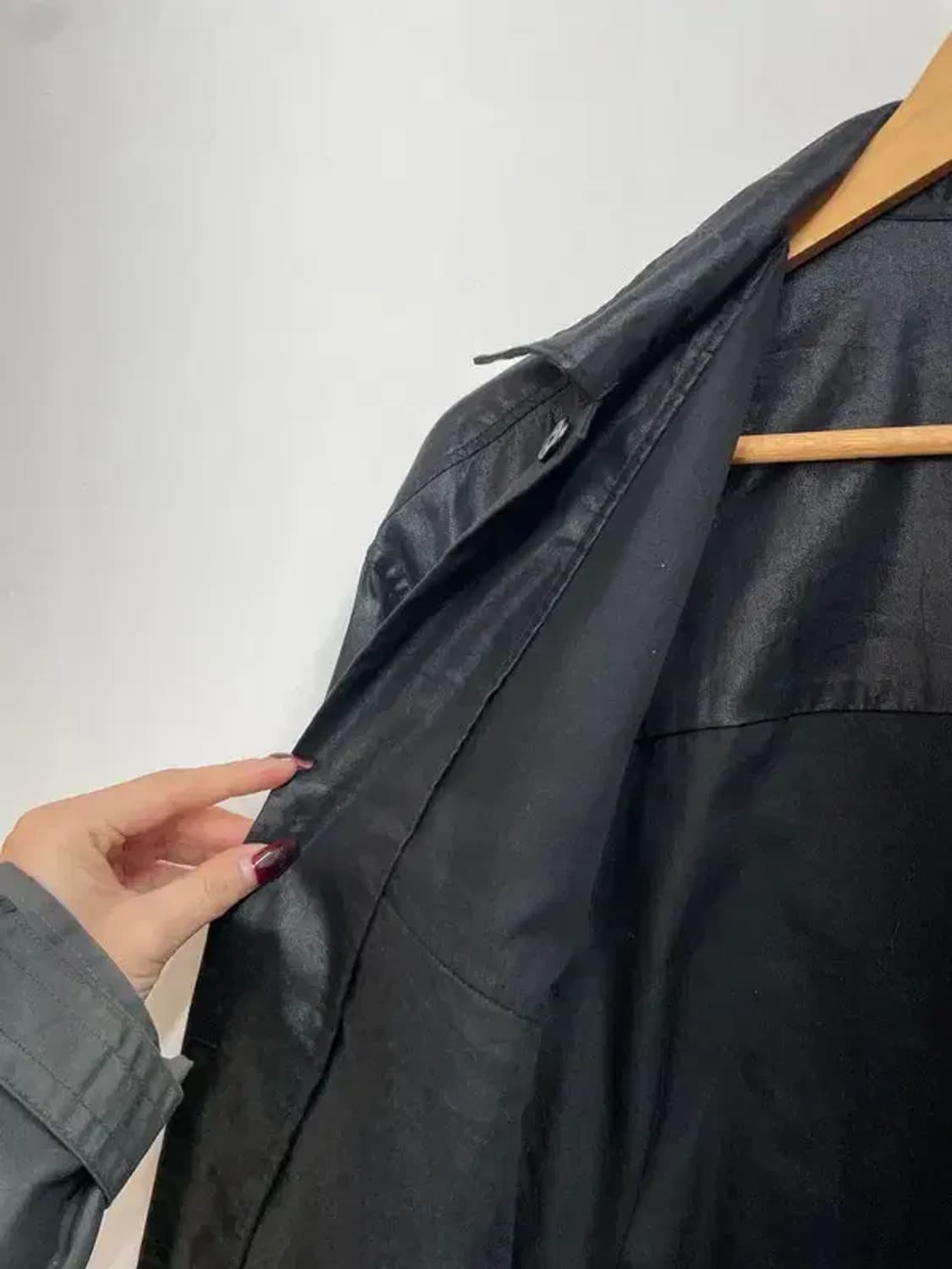 라지 인사일런스 코티드 코튼 친츠 셔츠 블랙 상품이미지6