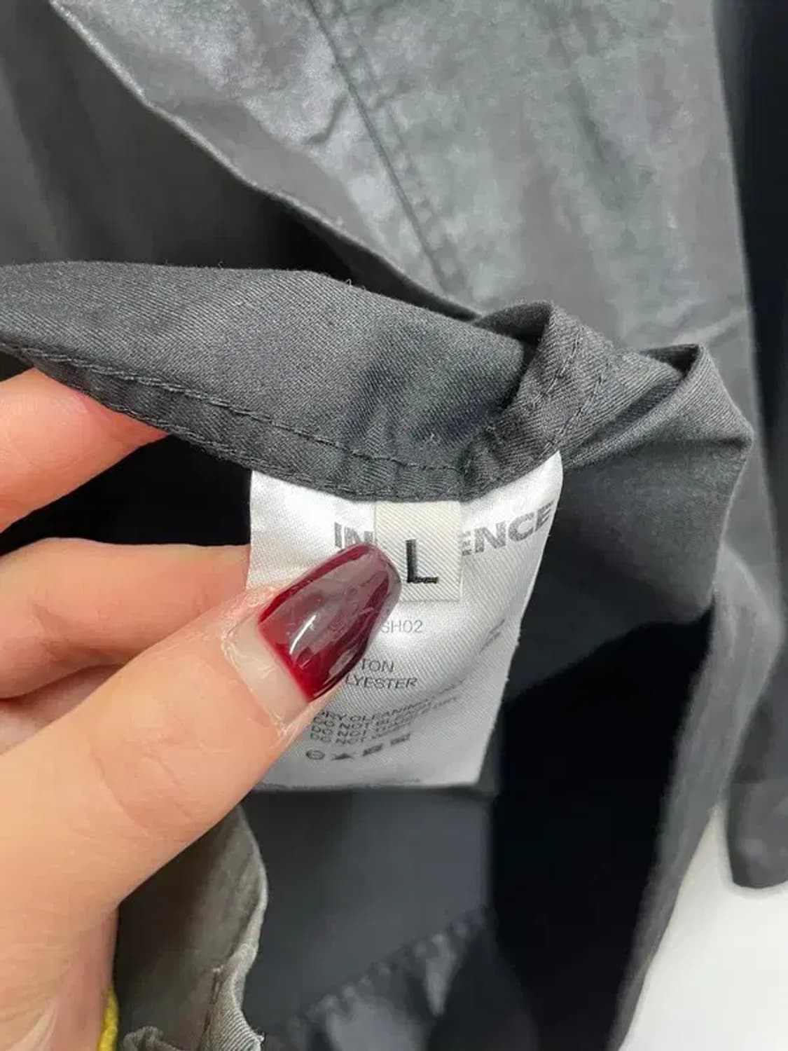 라지 인사일런스 코티드 코튼 친츠 셔츠 블랙 상품이미지7