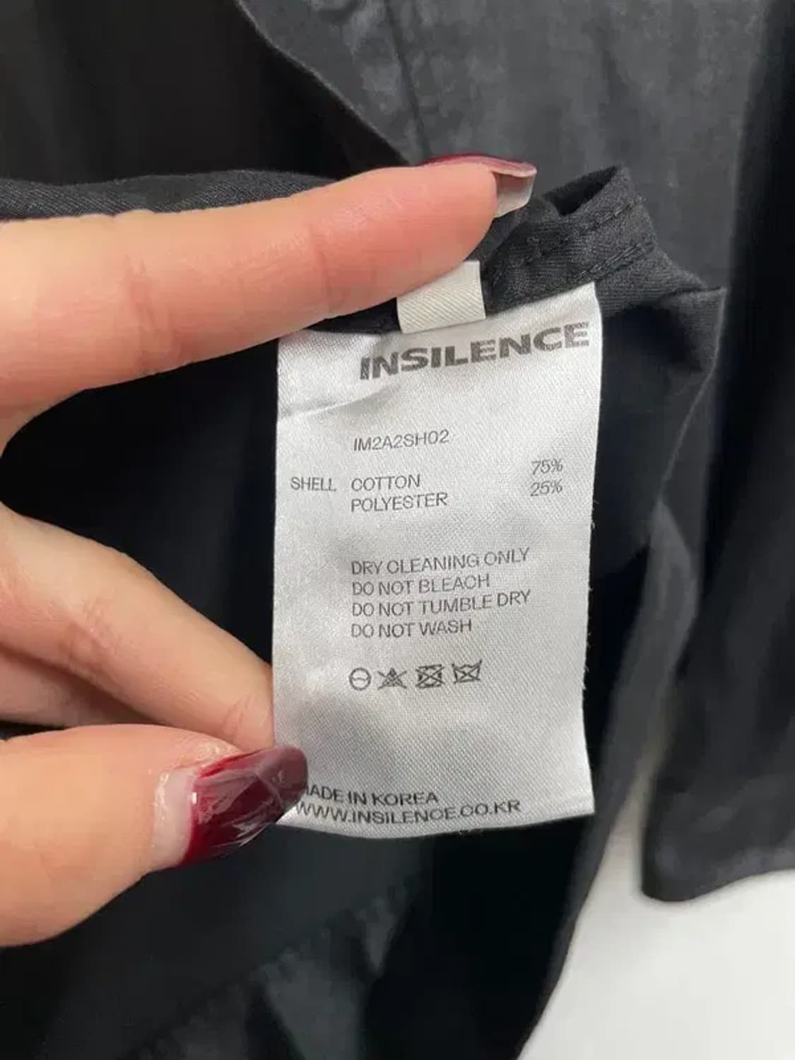 라지 인사일런스 코티드 코튼 친츠 셔츠 블랙 상품이미지8