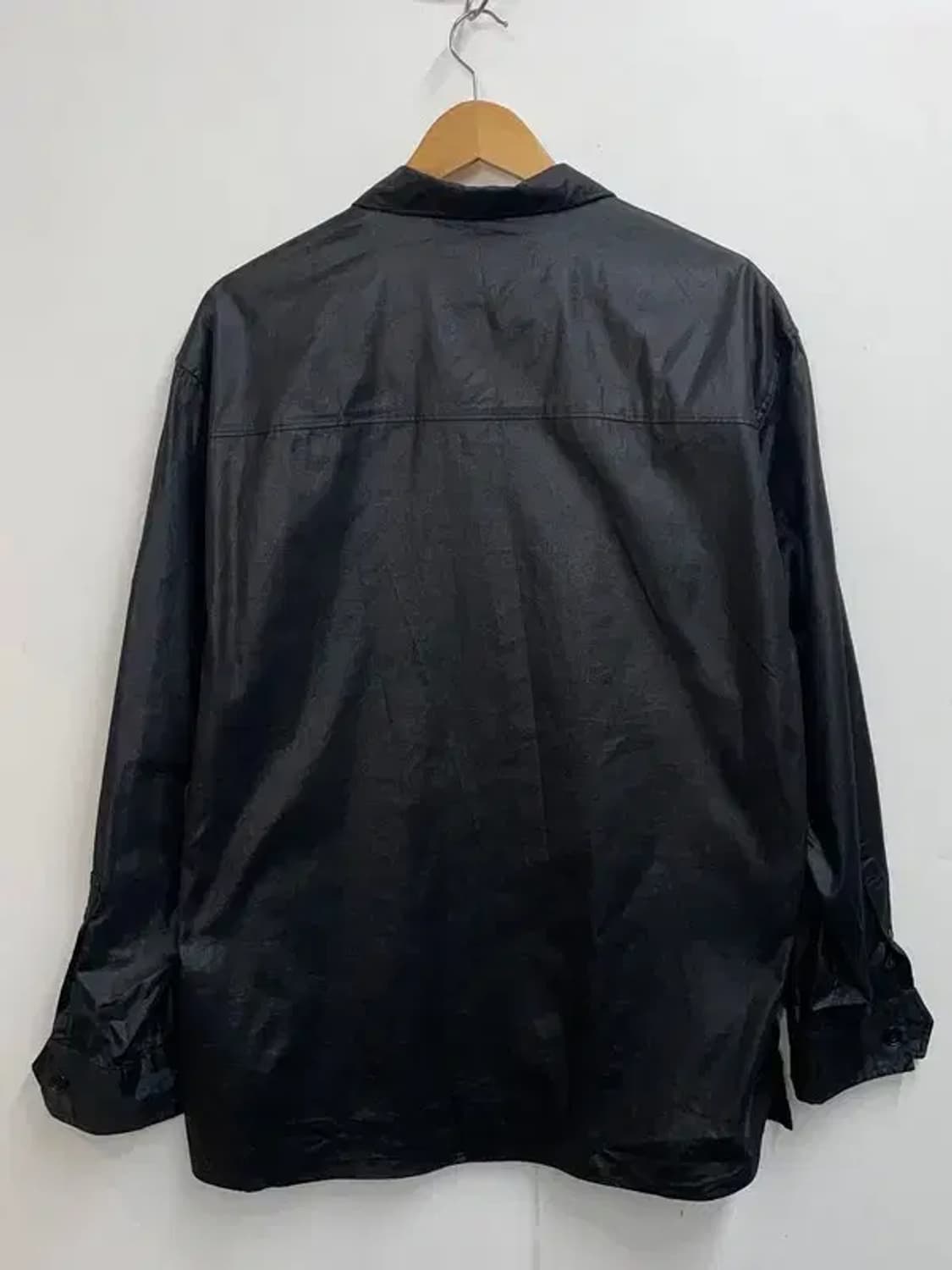 라지 인사일런스 코티드 코튼 친츠 셔츠 블랙 상품이미지9