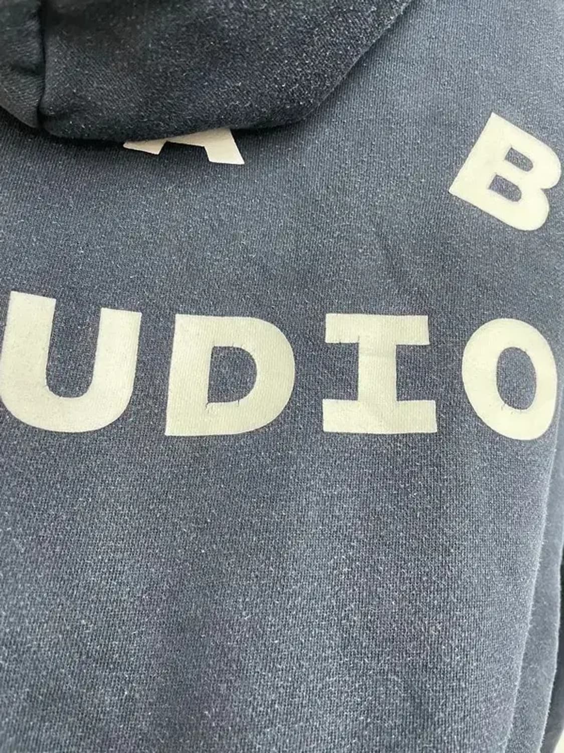 라지 아이앱스튜디오 오버핏 네이비 로고 후드 티셔츠 상품이미지10