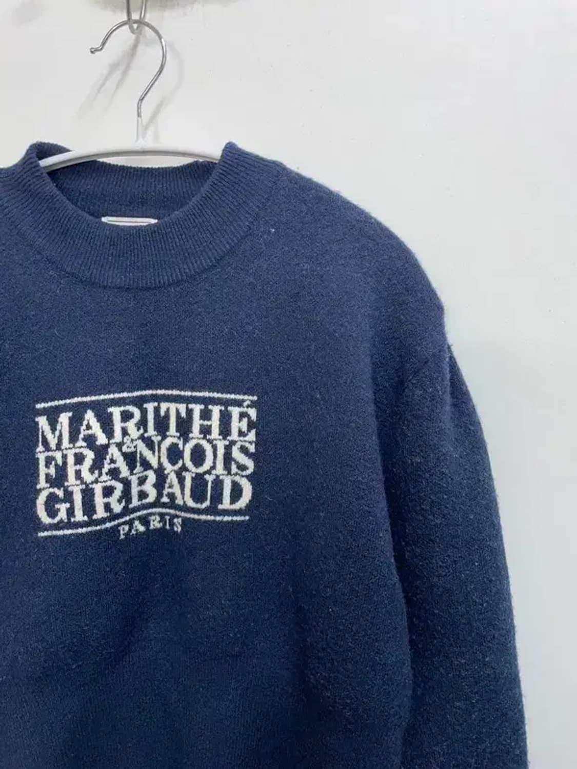 프리 마리떼 프랑소와 저버 클래식 로고 니트 풀오버 네이비 상품이미지4