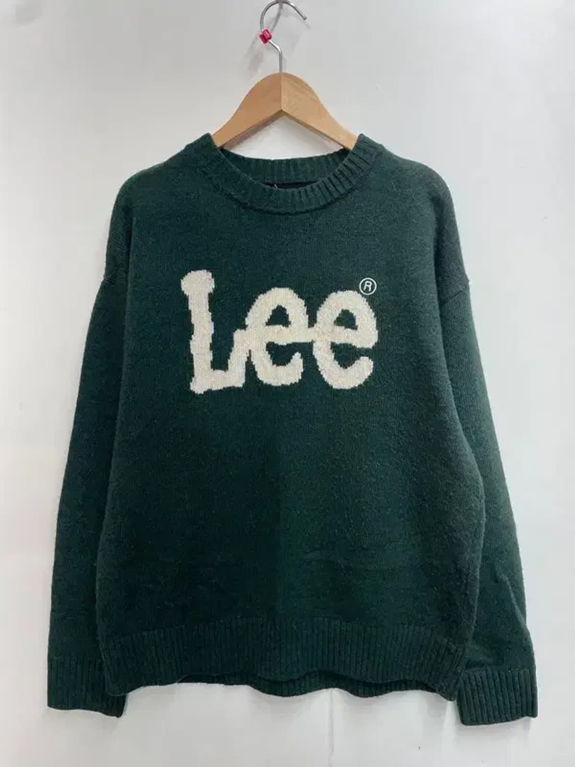 스몰 Lee 리 빅 트위치 로고 니트 그린 상품이미지2