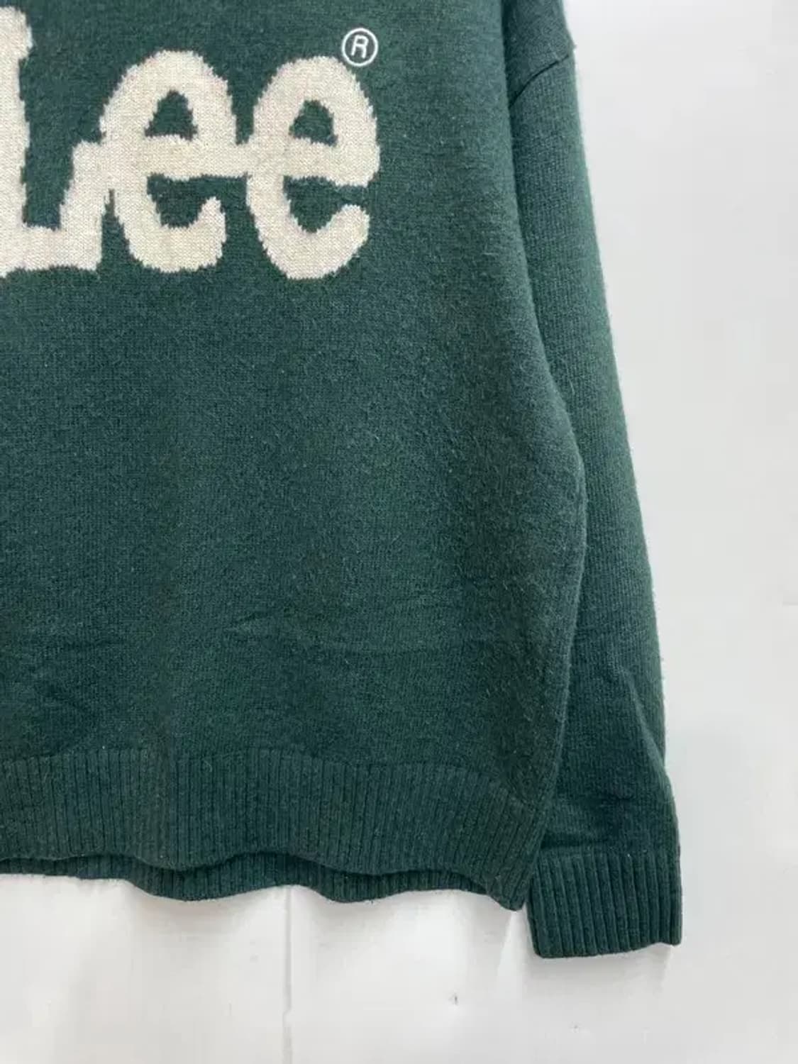 스몰 Lee 리 빅 트위치 로고 니트 그린 상품이미지3