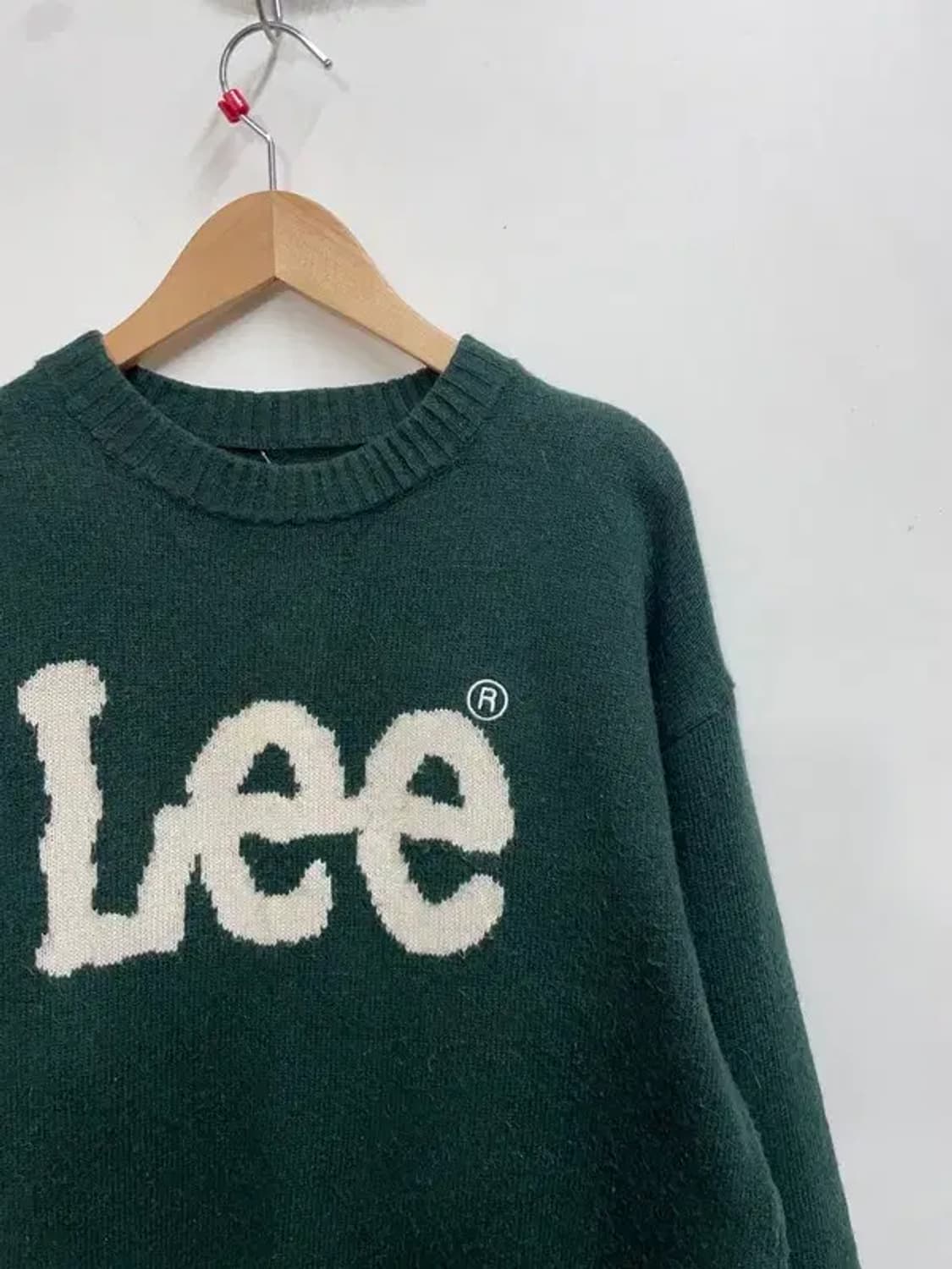 스몰 Lee 리 빅 트위치 로고 니트 그린 상품이미지4