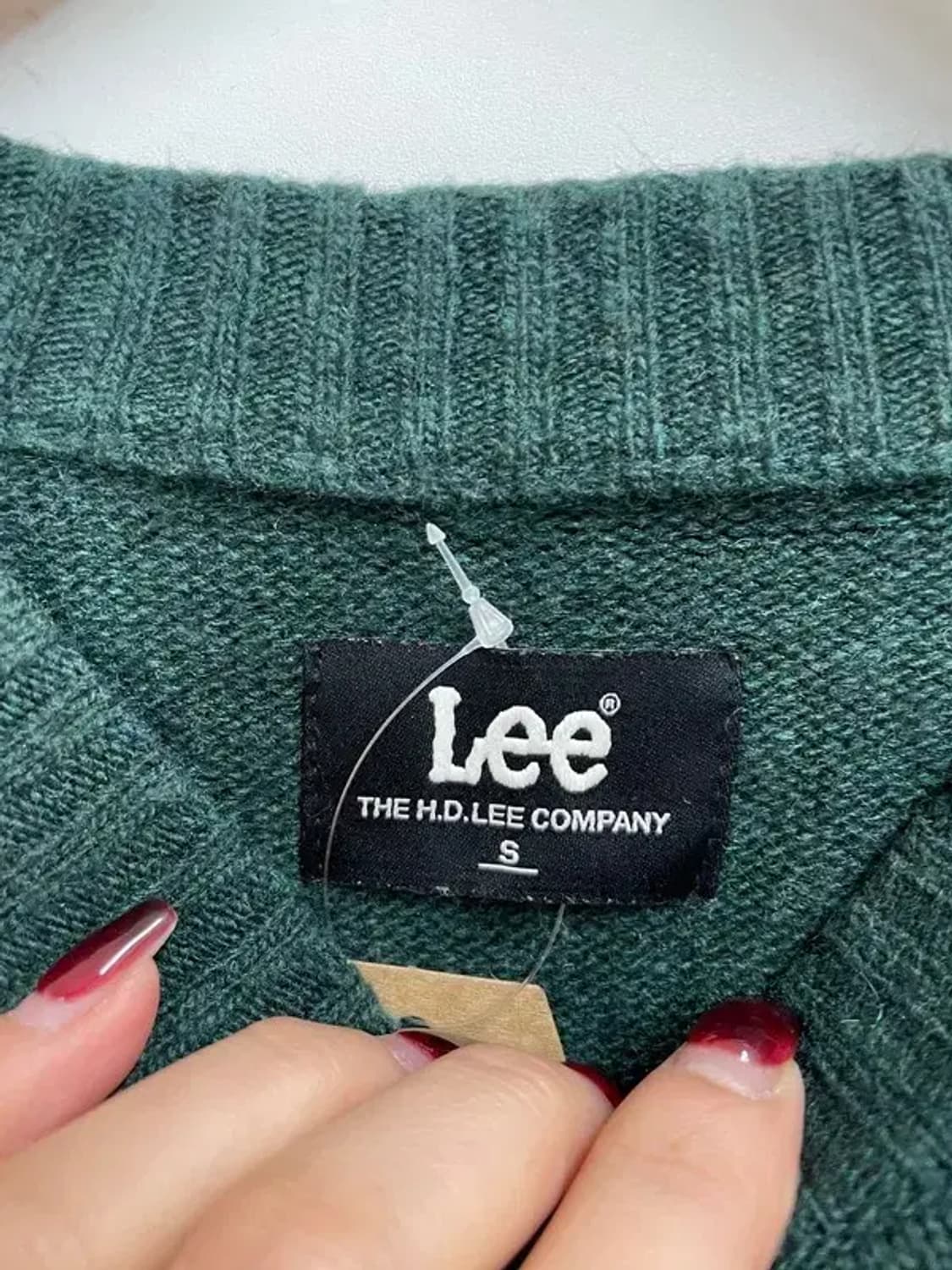 스몰 Lee 리 빅 트위치 로고 니트 그린 상품이미지5