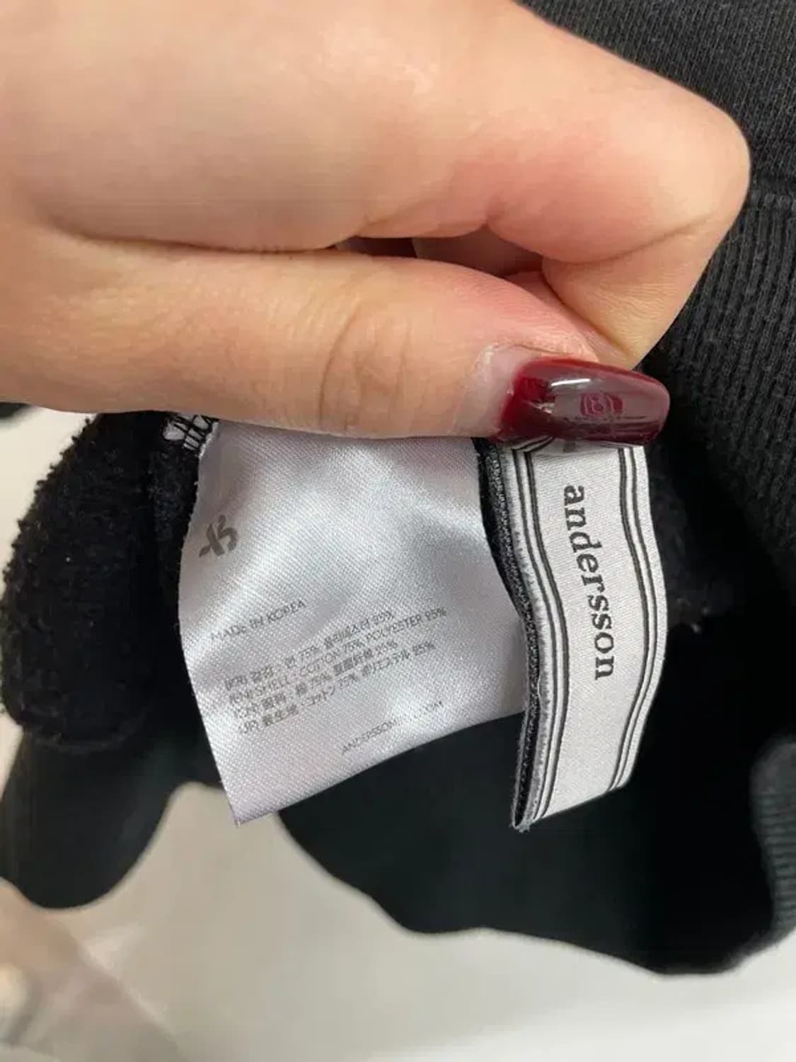 앤더슨벨 캐주얼 오버핏 지퍼 디테일 기모 후드티 상품이미지6