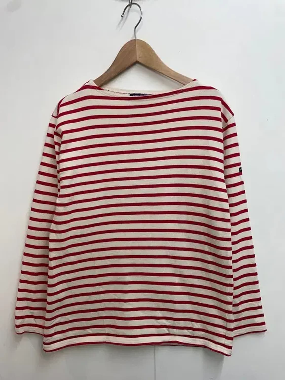 세인트 제임스 오버핏 레드 스트라이프 긴팔티 상품이미지2